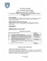 PV du 25 novembre 2025